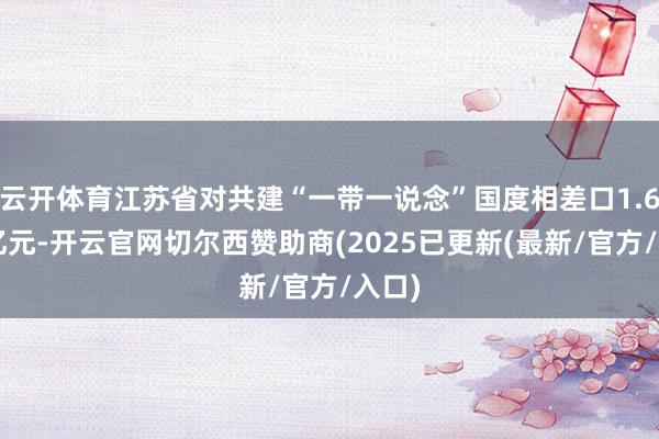 云开体育江苏省对共建“一带一说念”国度相差口1.64万亿元-开云官网切尔西赞助商(2025已更新(最新/官方/入口)